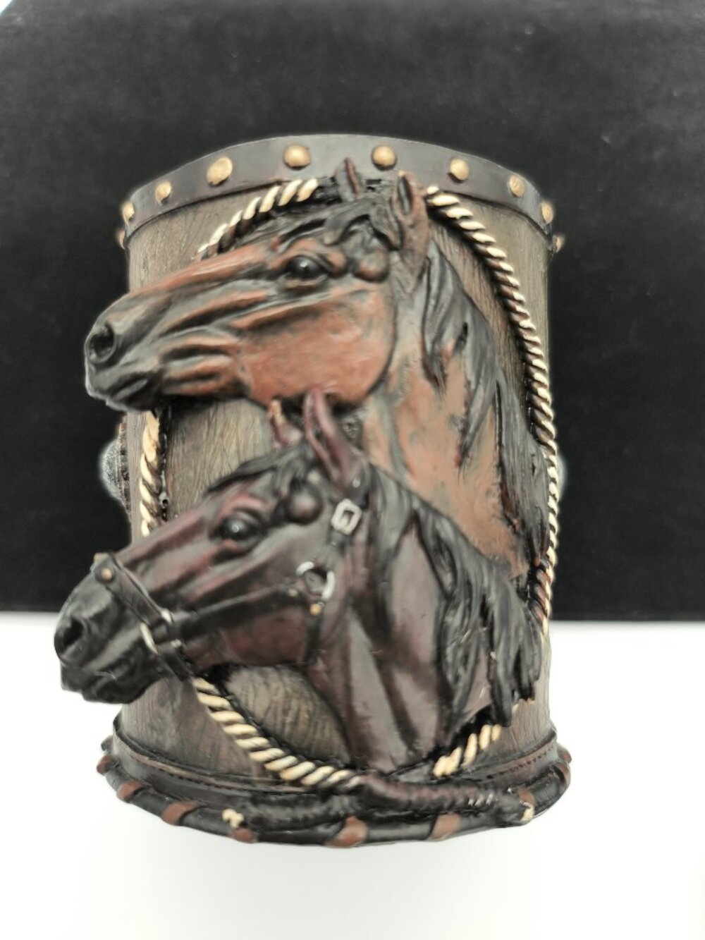 Western Themed Resin 3D Horse Pencil & Letter Holder Set